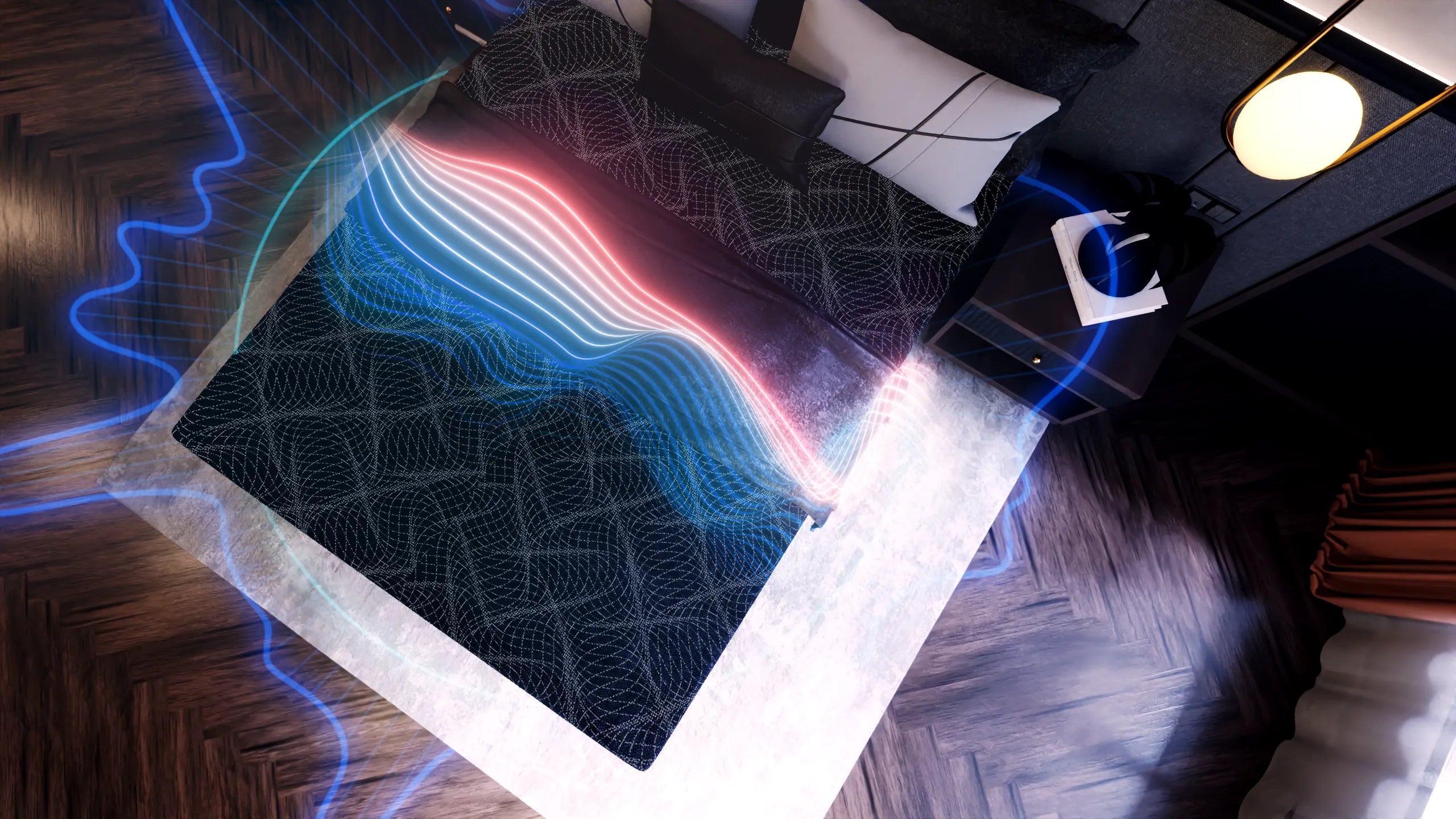 Vibrasonic mattress with vibration waves